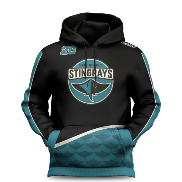 stingrays black hoodie front